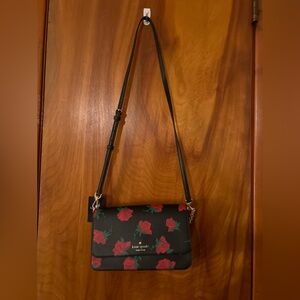 NWT Kate Spade Rose Toss Printed Small Crossbody Bag